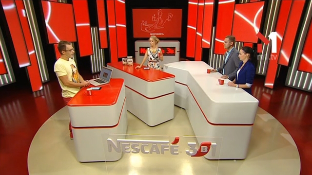 Вікторія Прибитько і Віктор Заєць, представники ресторану «Собака съела голубя»